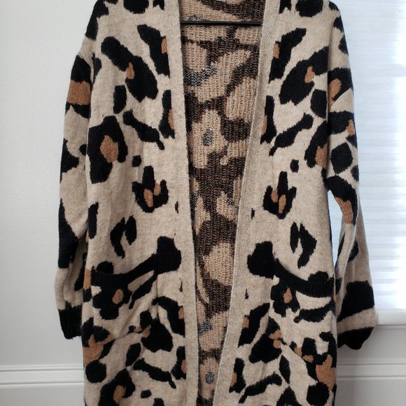Altard State Leopard Print Sweater Sm 